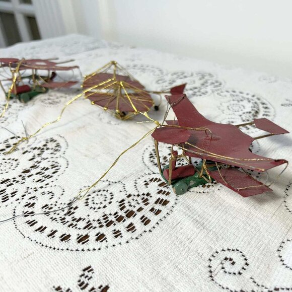 Vintage Christmas flying machine ornaments - Picture 2 of 10